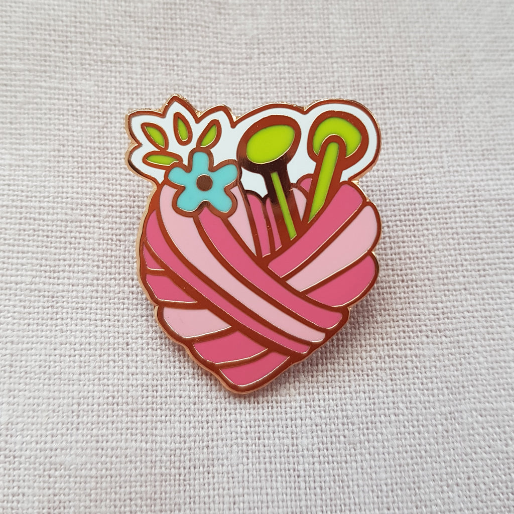 Enamel Pin - Yarn Heart